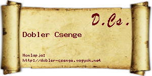 Dobler Csenge névjegykártya
